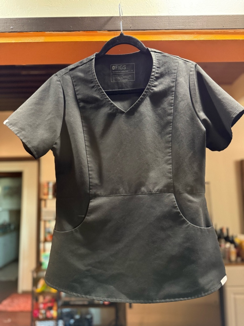 Figs Limited Edition Scrub Top Black Small